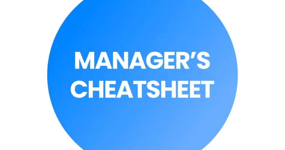 Manager's cheatsheet